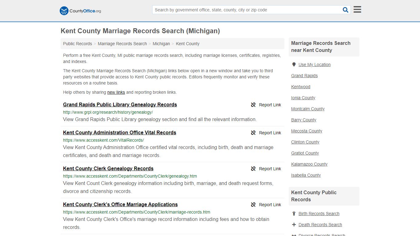 Marriage Records Search - Kent County, MI (Marriage ...