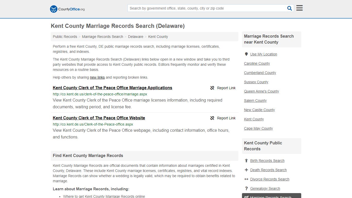 Marriage Records Search - Kent County, DE (Marriage ...